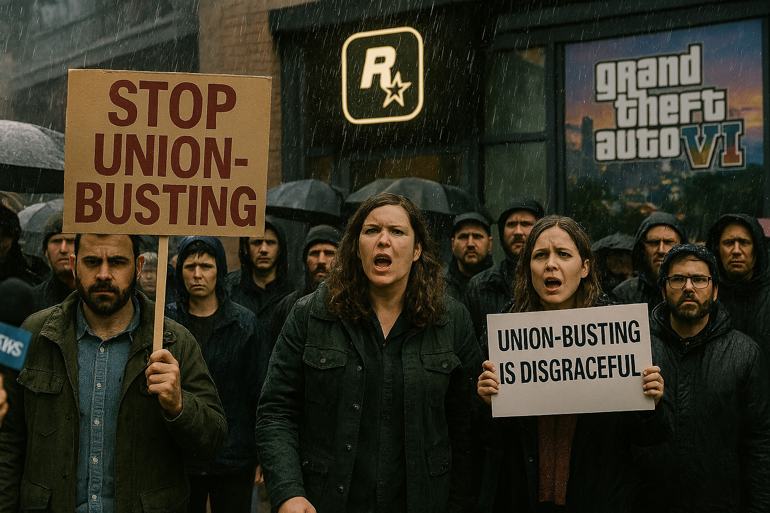 Union Busting Protests Erupt Over Rockstar Employee Terminations